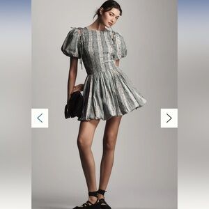 Anthropologie Damson Madder Becca Removable-Sleeve Bubble Mini Dress Size 8 NWT